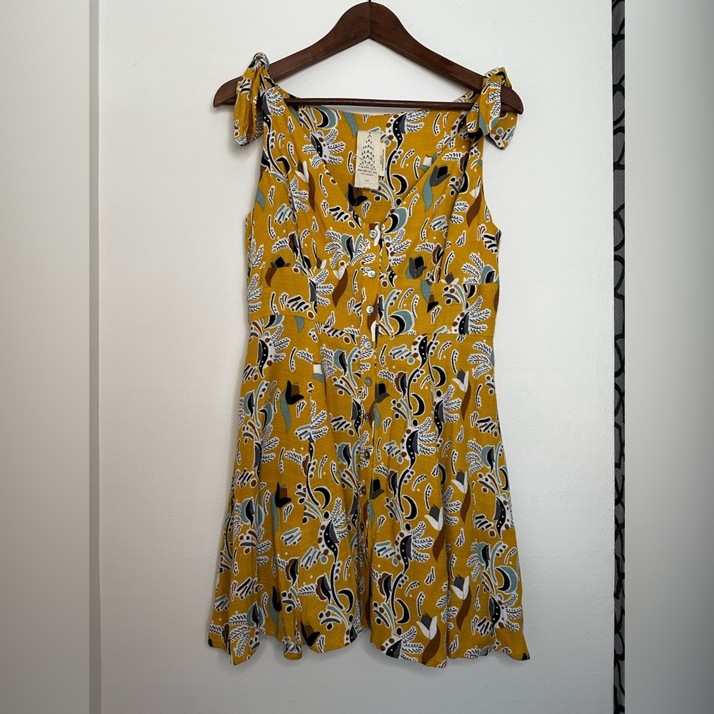 Free People Mustard Floral Dress